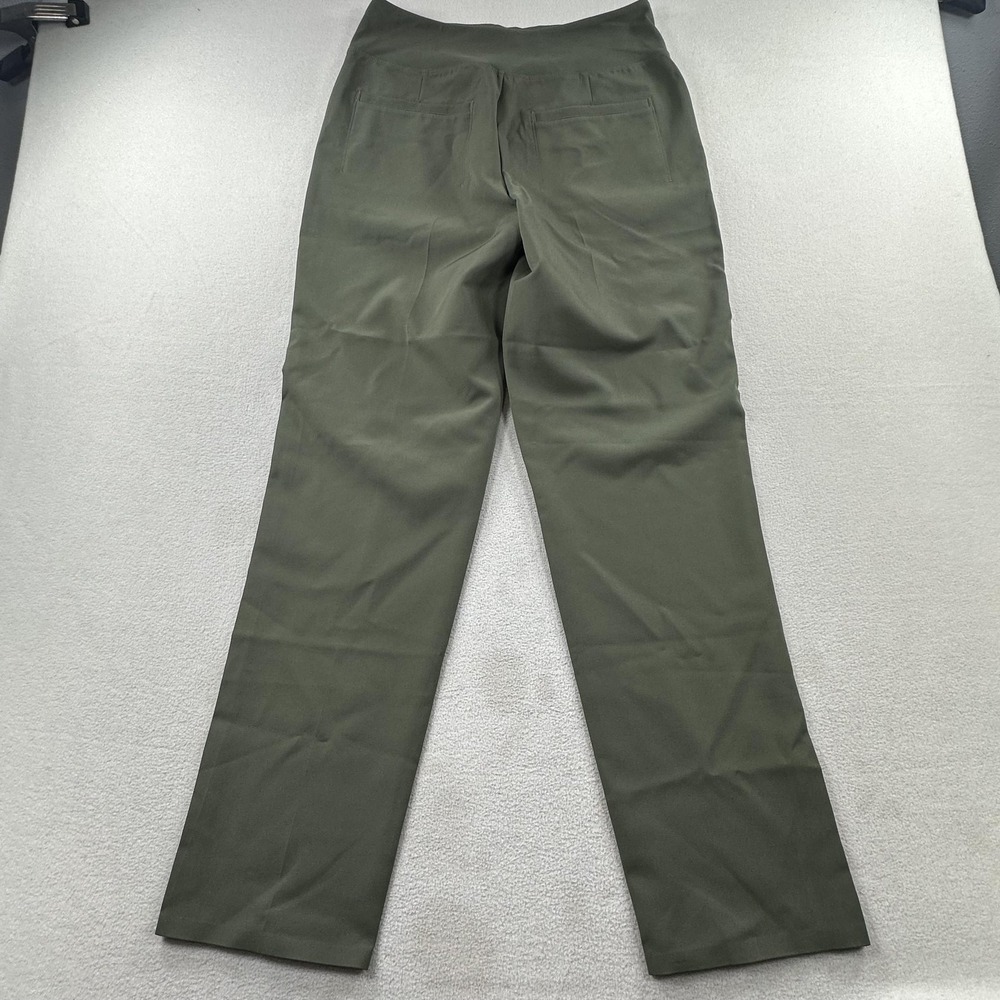 Athleta Pants Womens 8 Tall Olive Green Endless High Rise Straight Leg Stretch - Picture 3 of 12